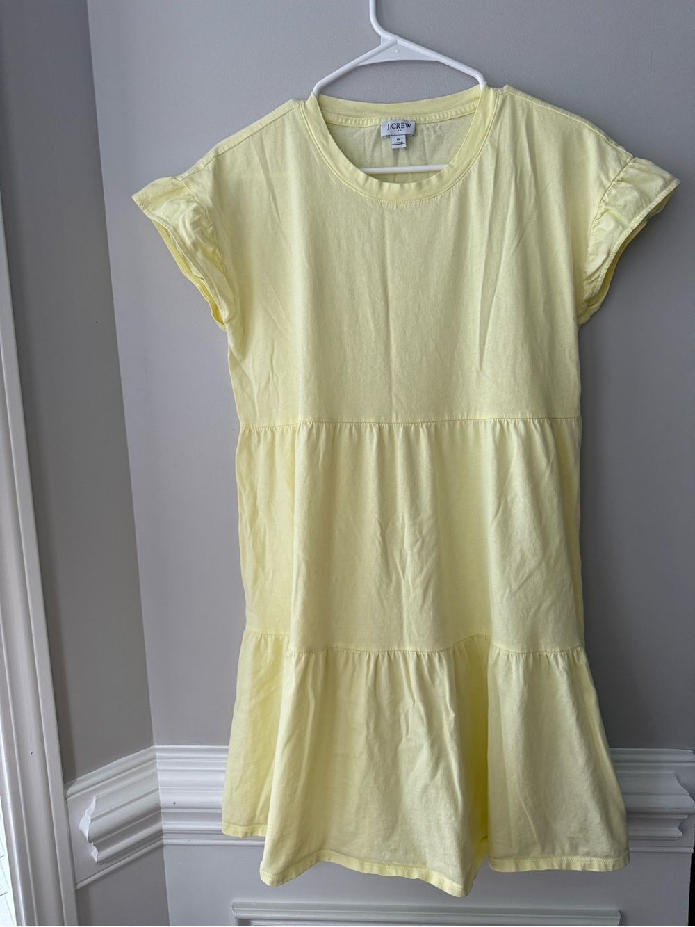 J. Crew Women’s Yellow Tiered Cotton Dress Size Small